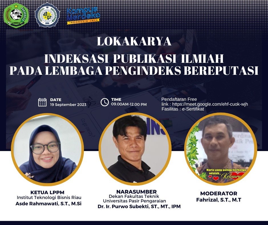 LPPM Institut Teknologi Bisnis Riau Gelar Lokakarya Indeksasi Publikasi Ilmiah